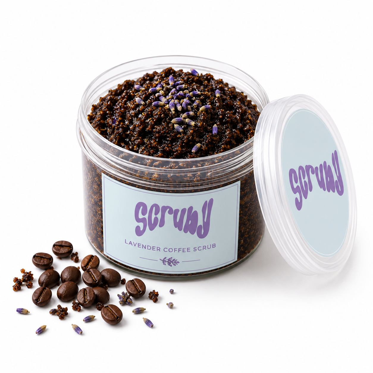 Calm Brew Scrub |  سكراب القهوة باللافندر 💜
