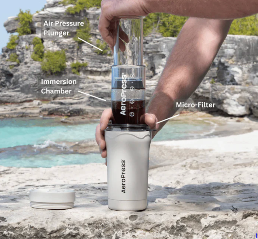 AeroPress Go Plus – Portable Travel Coffee Maker Kit